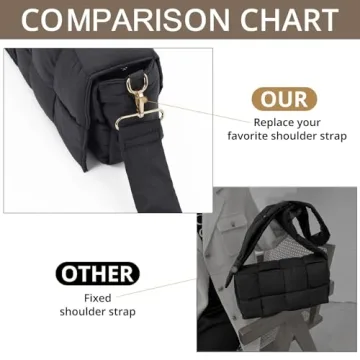 Stylish AICSOLL Puffer Shoulder Bag for Women