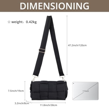 Stylish AICSOLL Puffer Shoulder Bag for Women