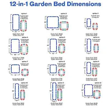 Sunnotic Modular Raised Garden Bed for Vegetables 8x4 FT