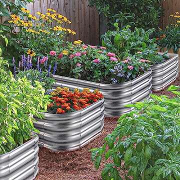 Sunnotic Modular Raised Garden Bed for Vegetables 8x4 FT