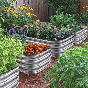 Sunnotic Modular Raised Garden Bed for Vegetables 8x4 FT