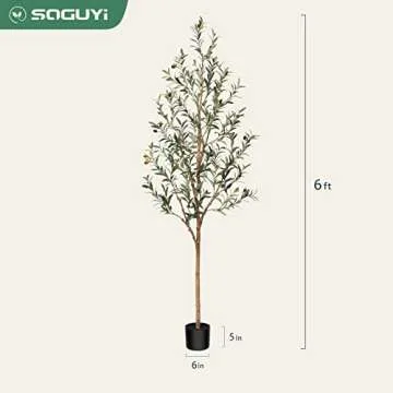 Lifelike SOGUYI 6FT Olive Tree for Home & Office Decor
