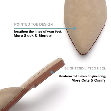 Tilocow Women's Pointed Toe Mules - Stylish & Comfortable