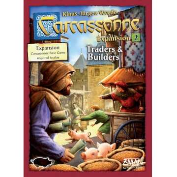 Carcassonne Traders & Builders Board Game EXPANSION - New Strategies Await! Medieval Tile-Laying Str...