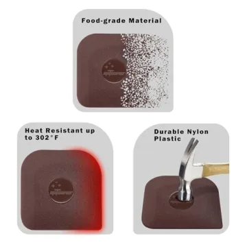 Non-Scratch Pan Scraper Set - 5 Durable Kitchen Tools