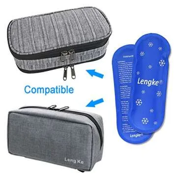 YOUSHARES Ice Packs for Insulin Travel Case - Reusable Cooler Ice Packs Suitable for Diabetic Insulin Cooler Pen Carry Case（4 Packs）