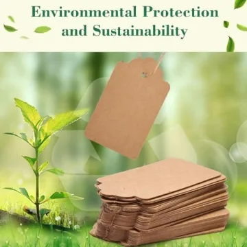 SallyFashion 100pcs Kraft Paper Gift Tags with String