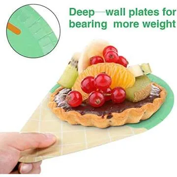 48 Pcs Ice Cream Party Plates, 10'' Disposable Paper Plates, Cute Sundae Party Supplies for Kids Boys Girls Toddlers, Birthday Baby Shower Decorations