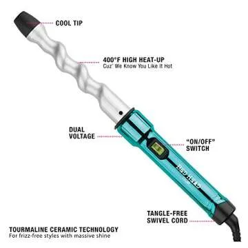 Bed Head Curlipops Clamp-Free Curling Wand Iron | For Springy Styles and Massive Shine (1 in)