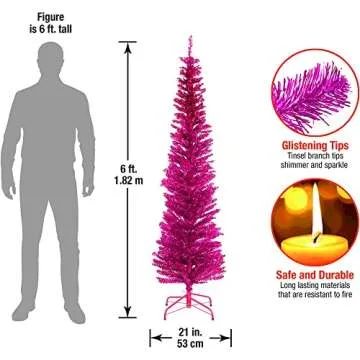 National Tree Company Purple Tinsel Christmas Tree 6ft