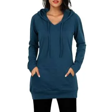 BEPEI Sweatshirts for Women,Long Sleeve Young Sports T-Shirt Strings Pullovers Hoodie V Neck Relaxed...