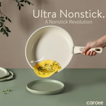 CAROTE Nonstick Cookware Set with Detachable Handle