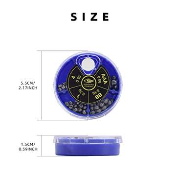 SF Micro Split Shot Lead Combo Removable Fly Fishing Lead Ice Fishing Pure Lead Sinkers Weights Fish...