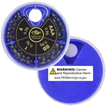 SF Micro Split Shot Lead Combo Removable Fly Fishing Lead Ice Fishing Pure Lead Sinkers Weights Fishing Tackle(112Pcs/4 Size/1 Box)