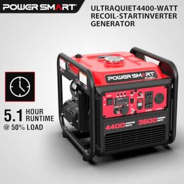 PowerSmart 4400W Portable Generator with Inverter Technology for RV & Emergency Power