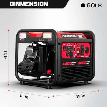 PowerSmart 4400W Portable Generator, RV Ready & Quiet