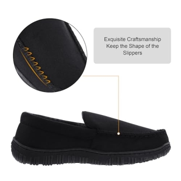Lulex Men's Memory Foam Slippers - Size 10