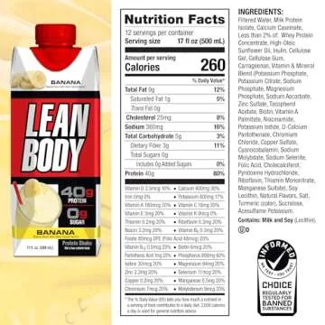 Lean Body Banana Protein Shake - 40g Protein, Gluten Free