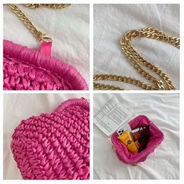Chic Crossbody Shoulder Straw Hand-woven Bag for Summer 2023