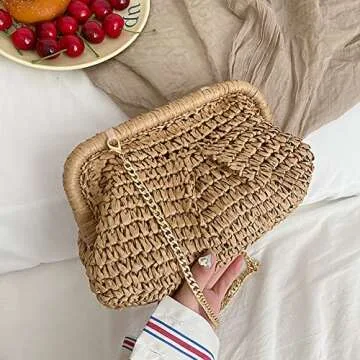 Chic Crossbody Shoulder Straw Hand-woven Bag for Summer 2023