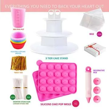 Cake Pop Maker Kit with Silicone Molds & Accessories