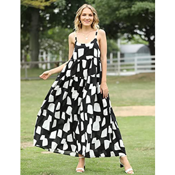 YESNO Summer Maxi Dress for Women with Pockets