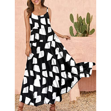 YESNO Summer Maxi Dress for Women with Pockets