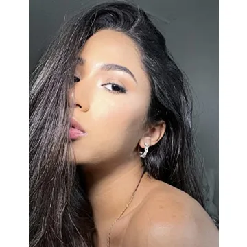 Gold Half Hoop Earrings for Women 14k Gold Plated Earrings Gold Crystal Cubic Zirconia Chunky Statement Open Hoop Earrings with Sterling Silver Post