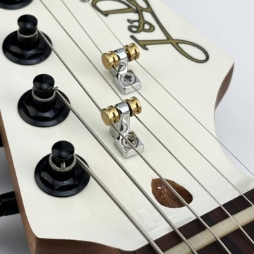 OVSAL Pack of 2 Brass Roller String Retainer for Electric Guitar String Guide Roller String Trees Compatible with Start Tele Telecaster Electric Guitar String Parts Replacement Chrome