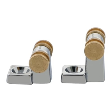 OVSAL Pack of 2 Brass Roller String Retainer for Electric Guitar String Guide Roller String Trees Compatible with Start Tele Telecaster Electric Guitar String Parts Replacement Chrome