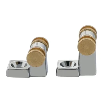 OVSAL Pack of 2 Brass Roller String Retainer for Electric Guitar String Guide Roller String Trees Compatible with Start Tele Telecaster Electric Guitar String Parts Replacement Chrome