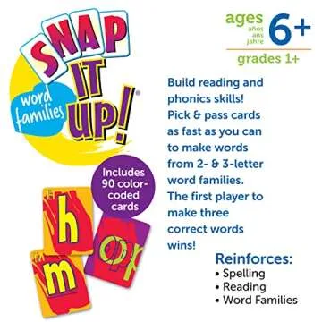 Snap It Up! Phonics & Reading Card Game for Kids