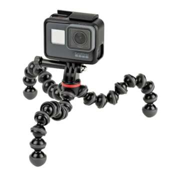 JOBY GorillaPod 500 Action, Tripod for Action Cameras, GoPro and Video Cameras, for Content Creation, Vlogging, Live Streaming, TIK Tok,Black