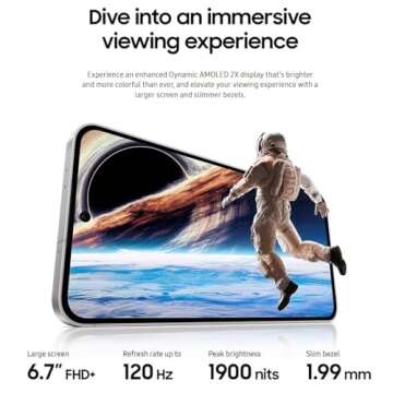 SAMSUNG Galaxy S24 FE AI Phone, 128GB Fully Unlocked Android Smartphone, High-Res 50MP Camera, Long Battery Life, Brighter Display Screen, US Version, 2024, Graphite (Renewed)