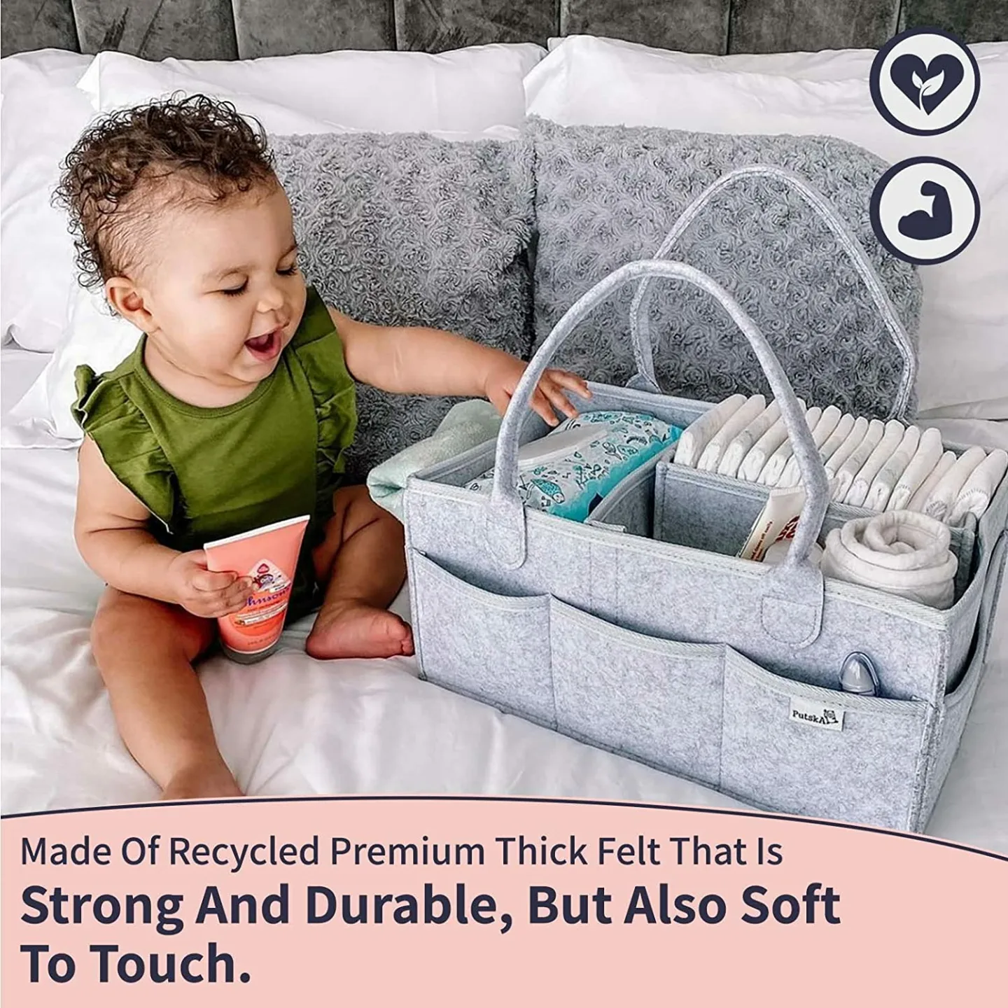 Baby Diaper Caddy Organizer - Nursery Must-Have