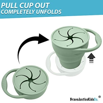 Snack Attack Cup Collapsible Silicone Container for Kids