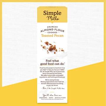 Simple Mills Almond Flour Crunchy Cookies Variety Pack (Chocolate Chip, Double Chocolate Chip, Toasted Pecan) - Gluten Free, Vegan, Healthy Snacks, Made with Organic Coconut Oil, 5.5 Ounce (Pack of 3)