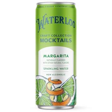 Waterloo Craft Collection Mocktails, Margarita Naturally Flavored Non-Alcoholic Sparkling Beverage, ...