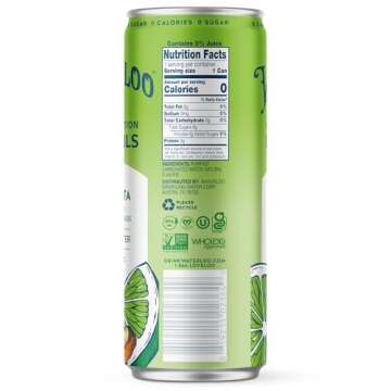 Waterloo Craft Collection Mocktails, Margarita Naturally Flavored Non-Alcoholic Sparkling Beverage, 12 Fl Oz Cans (Pack of 6) – Zero Calories, Zero Sugar or Sweeteners, Alcohol-Free