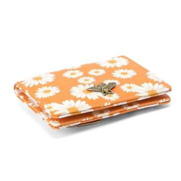 Altally Small Women Wallet RFID Blocking Bifold Pocket Wallet Slim Compact Ladies Purse Mini Wallets For Women (Flower)