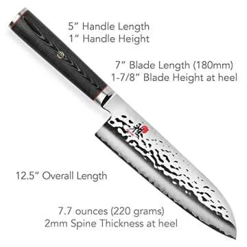 Miyabi Mizu SG2 7-inch Santoku Knife for Kitchen Mastery