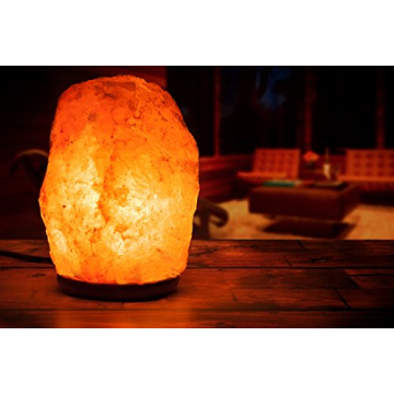 HemingWeigh Himalayan Salt Lamp with Wood Base and Dimmer Control