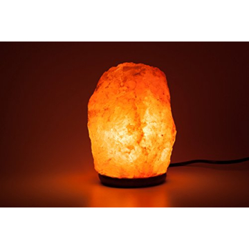 HemingWeigh Himalayan Salt Lamp with Wood Base and Dimmer Control
