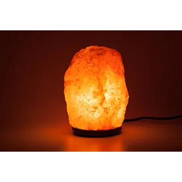HemingWeigh Himalayan Salt Lamp with Wood Base and Dimmer Control