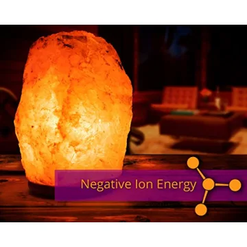 HemingWeigh Himalayan Salt Lamp with Wood Base and Dimmer Control