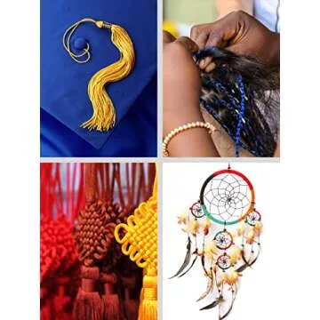 Mandala Crafts 1mm Satin Nylon Cord 100 Yards for Crafting