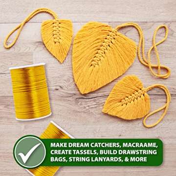 Mandala Crafts 1mm Satin Nylon Cord 100 Yards for Crafting