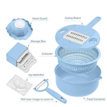 Jeslon 10 in 1 Vegetable Mandoline Slicer - Cut & Shred Easily