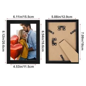 Giftgarden 5x7 Picture Frame Black 5 x 7 Photo Frames Bulk for Wall or Tabletop, 12 Pack