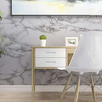 Art3d 200" Marble Contact Paper - Waterproof & Stylish
